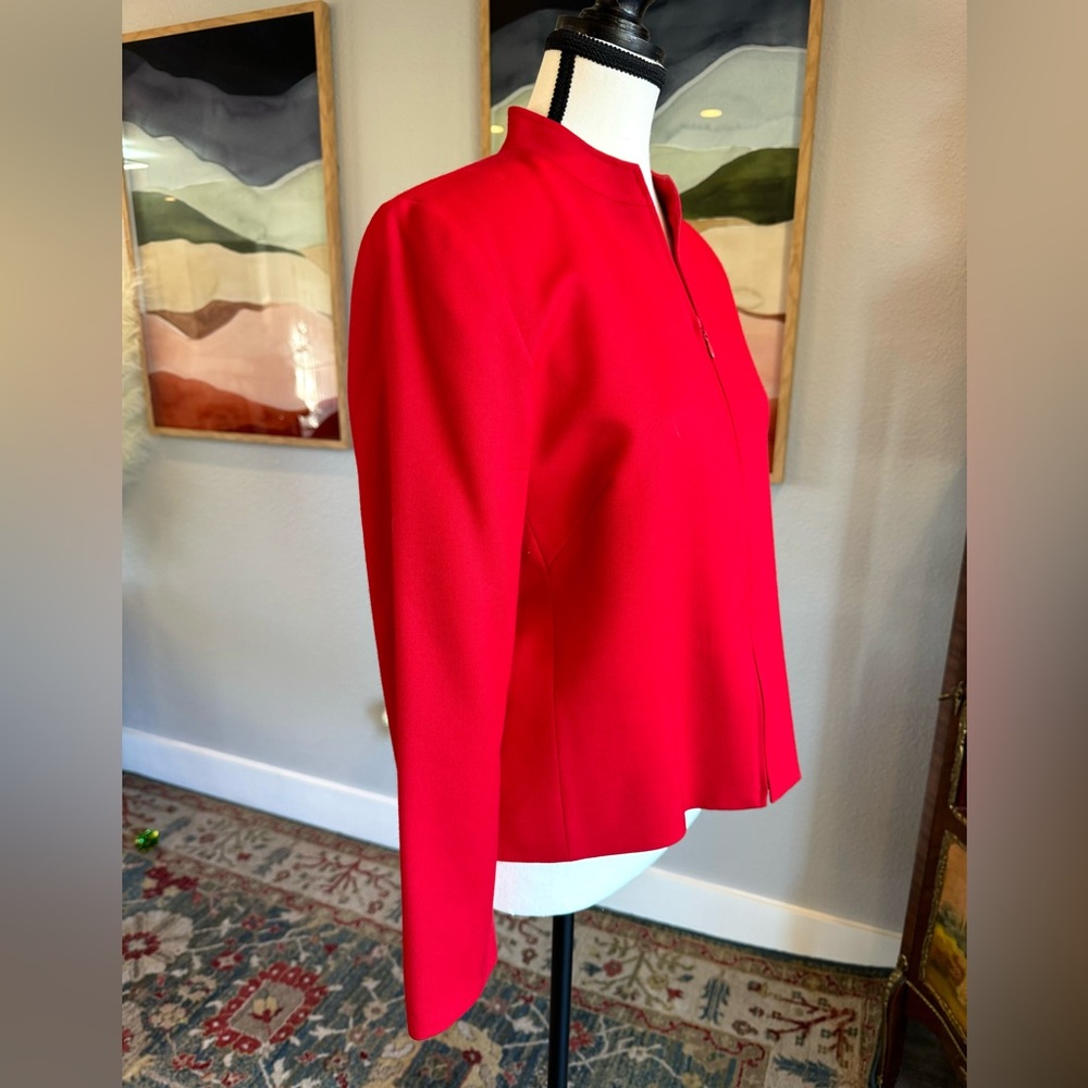 Pendleton Red Virgin Wool Zip Front Jacket - image 2